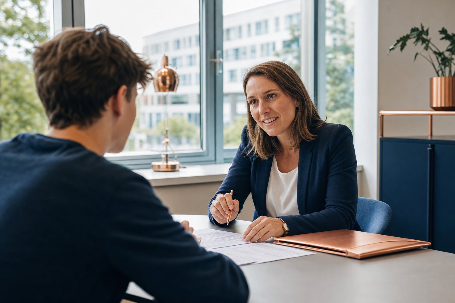 Studienberatung im Gespräch mit einer Studieninteressierten