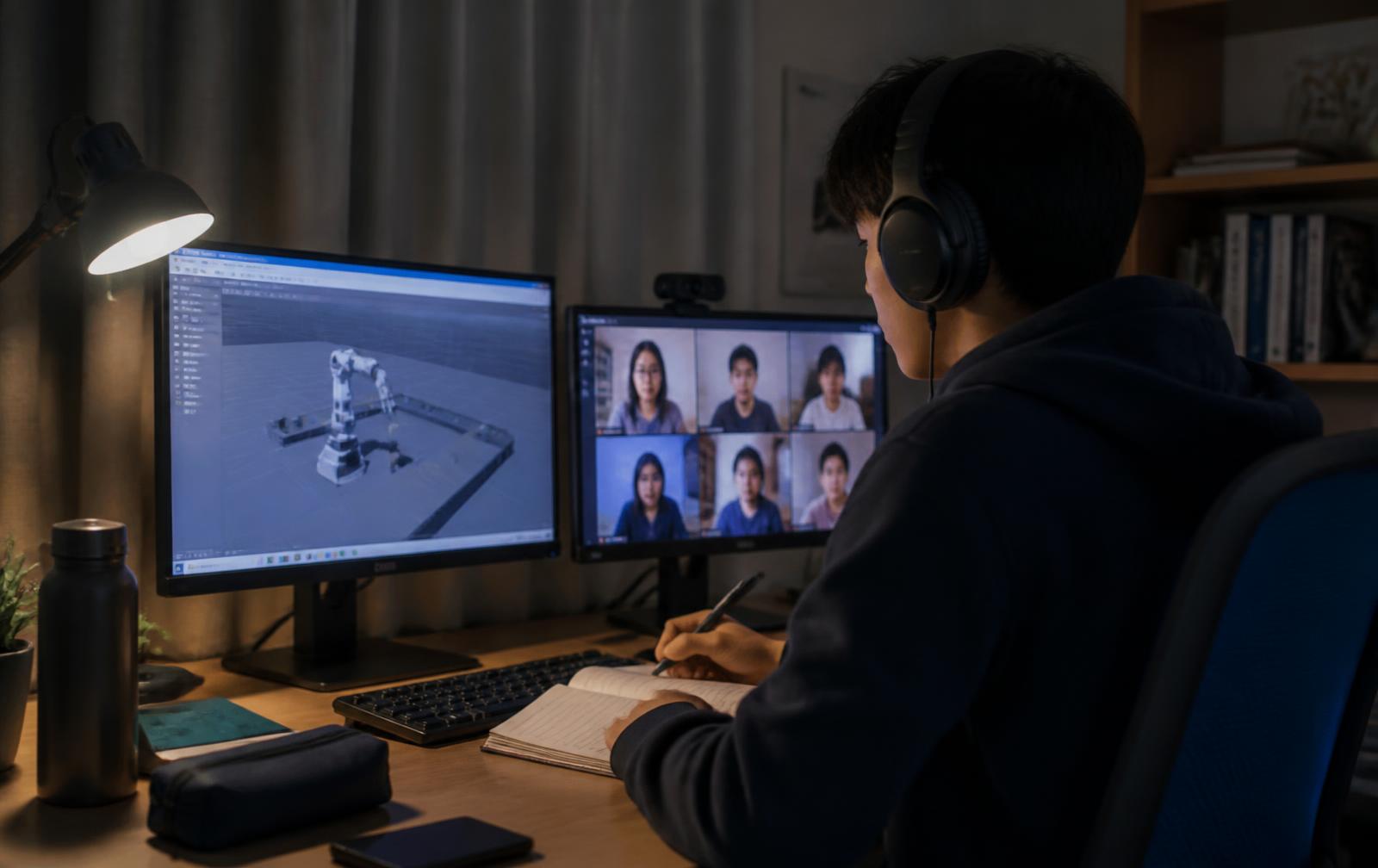 Online-Studierende im Remote-Labor